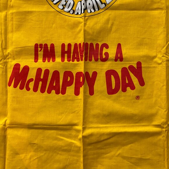 Vintage McDonald's Happy Day Ronald Apron UNUSED McHappy Day - Picture 3 of 6